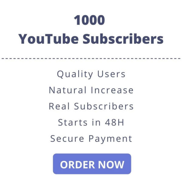 Buy 1000 YouTube Subscribers