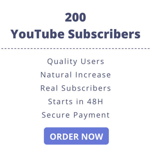 Buy 200 YouTube Subscribers