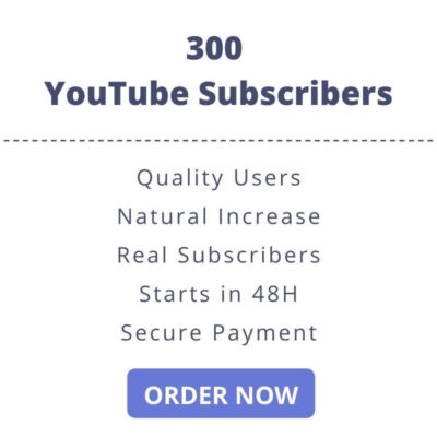 300 YouTube Subscribers