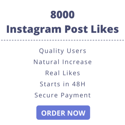 8000 Instagram Post Likes